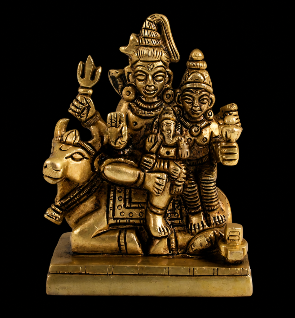 Handcrafted Brass Shiv Parivar Murti