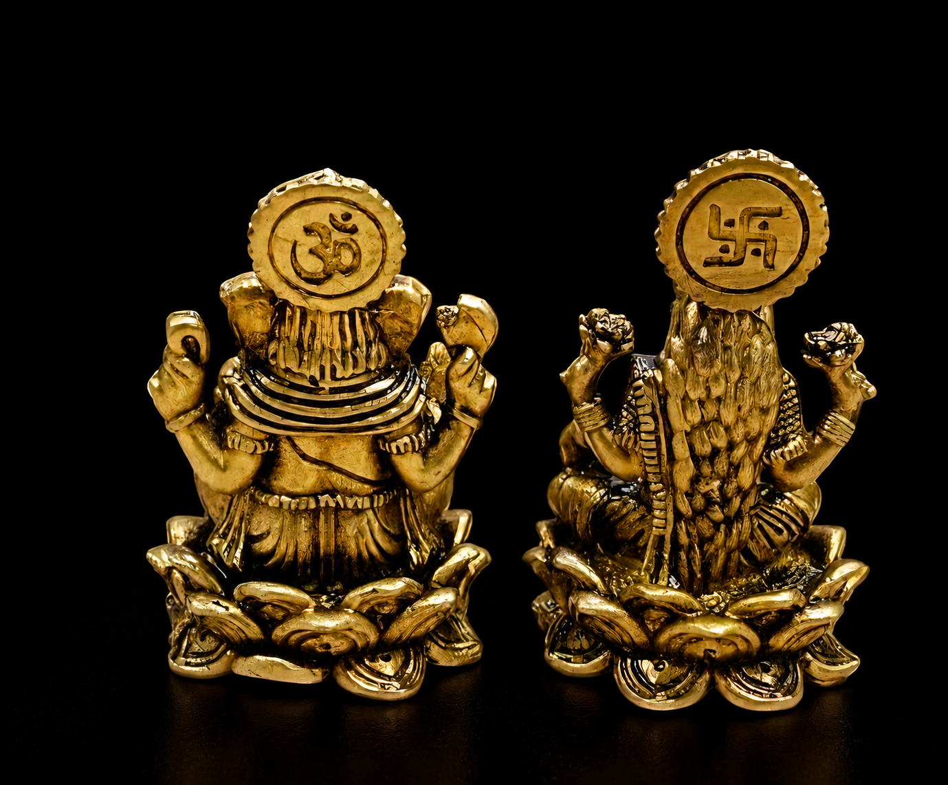 Brass Lakshmi Ganesh Murti - Image 3