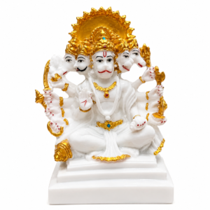 Marble Finish Panchmukhi Hanuman Statue