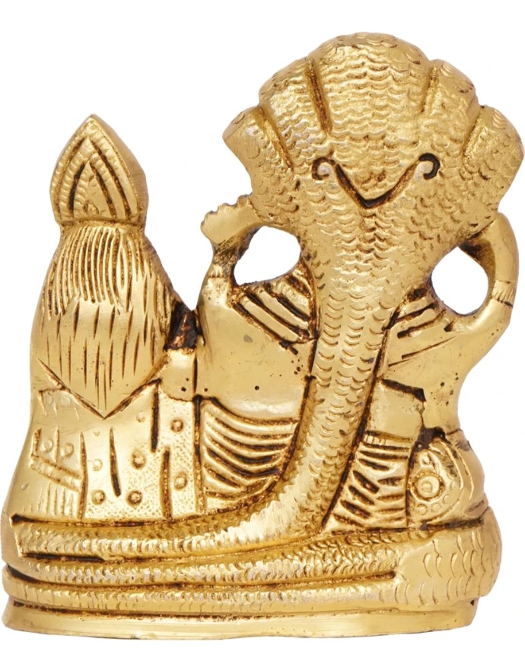 Handmade Brass Vishnu Lakshmi Statue - Image 3