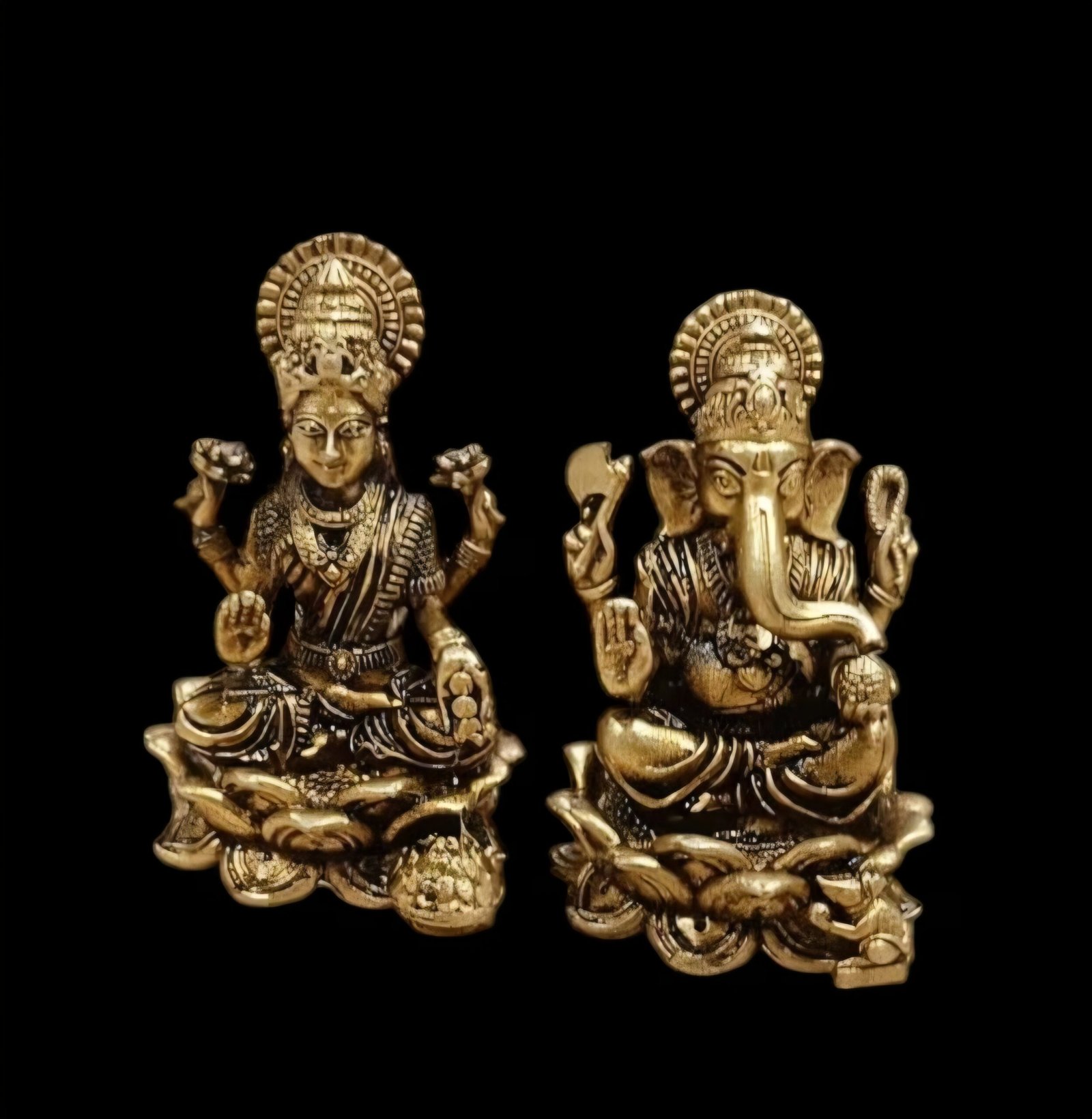 Brass Lakshmi Ganesh Murti